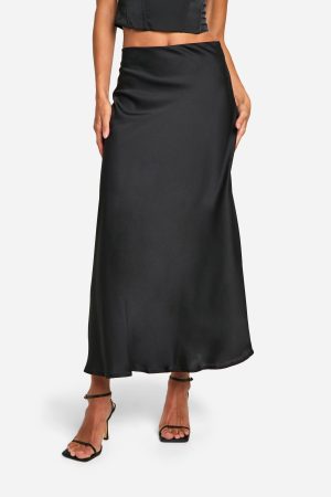 Tall Satin Slip Midaxi Skirt