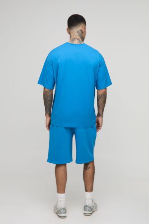 Tall Oversized Pour Homme Print T-Shirt & Short Set