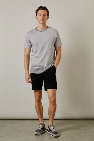 Mid Grey Feeder Stripe T-Shirt