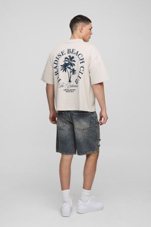 Slim Rigid Vintage Blue Denim Shorts