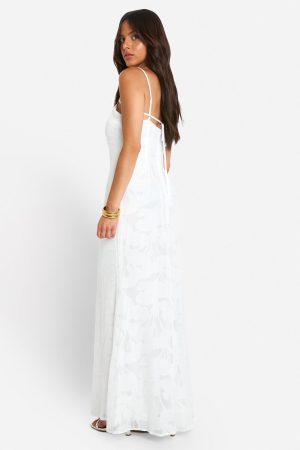 Texture Strappy Maxi Dress