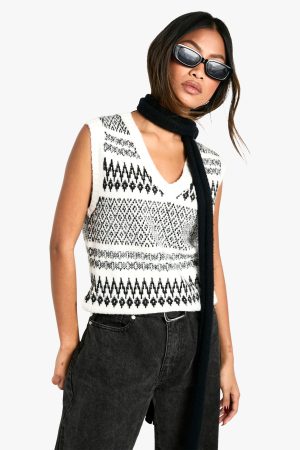 Fairisle Knitted Christmas Tank