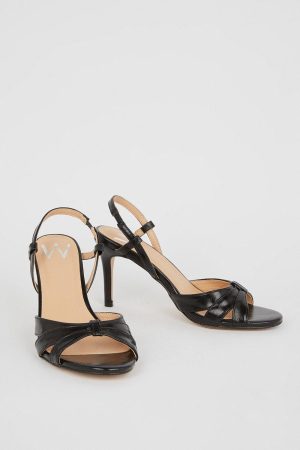 Celeste Cut Out Detail Slingback Heeled Sandals