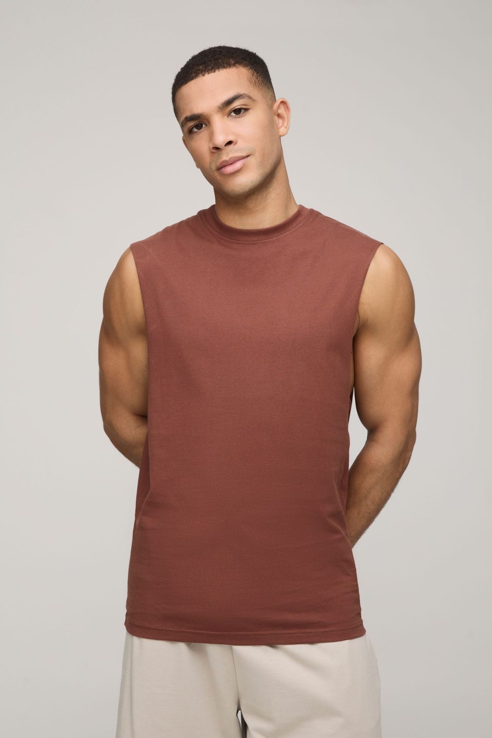 Regular Fit Basic Drop Armhole Tank