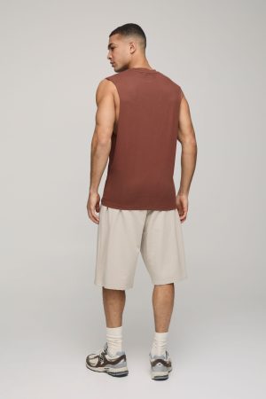Regular Fit Basic Drop Armhole Tank