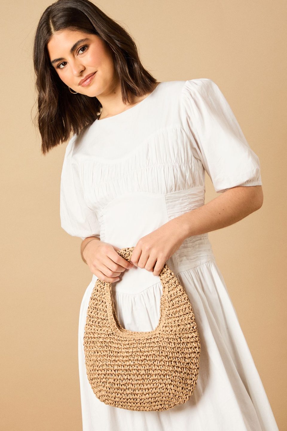 Lucy Rattan Detail Shoulder Bag