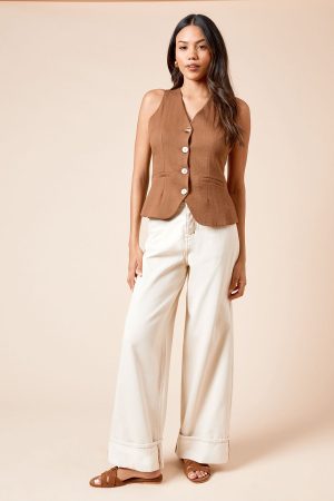Tailored Button Detail Waistcoat