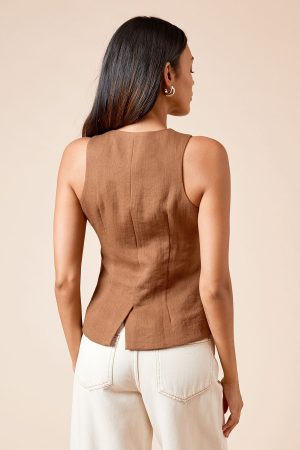 Tailored Button Detail Waistcoat