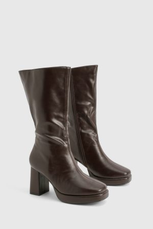 Platform Knee High Boots