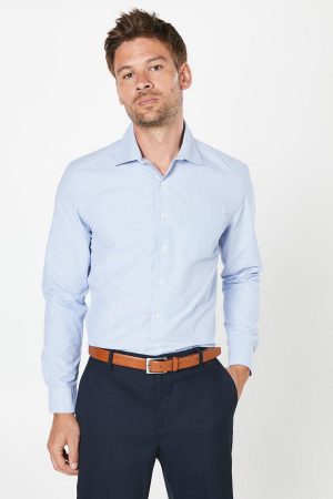Casual Micro Check Long Sleeve Shirt