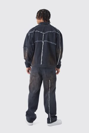 Baggy Fit Rigid Dirty Wash Carpenter Jeans