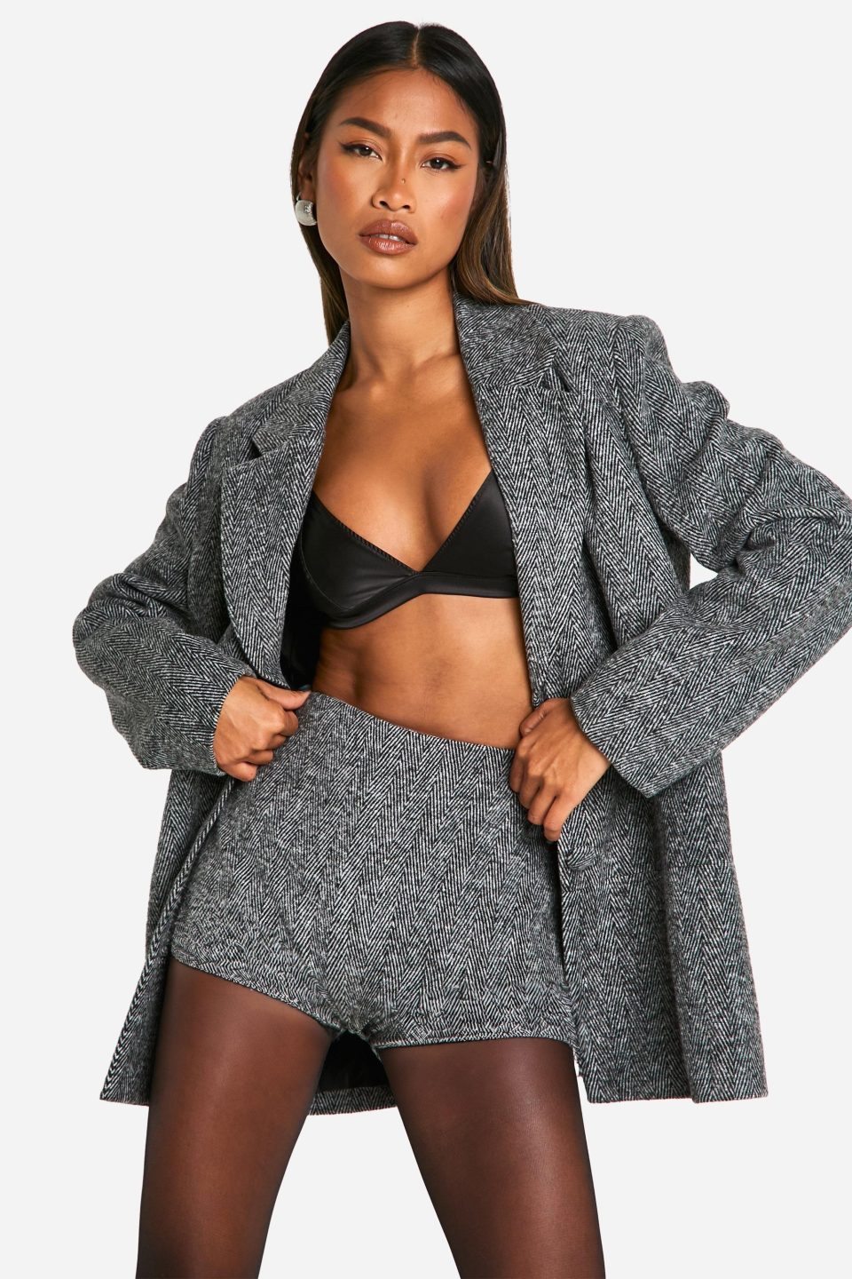 Herringbone Tailored Hotpants