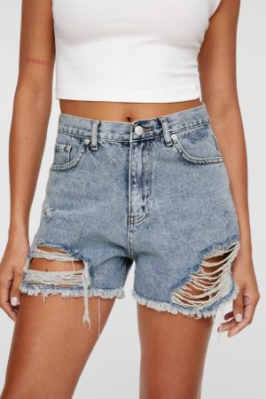 Distressed Denim Short