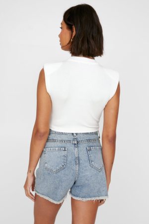 Distressed Denim Short