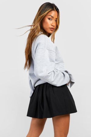 Stretch Pleated Mini Skirt