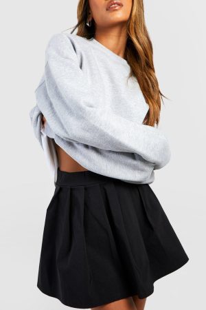 Stretch Pleated Mini Skirt
