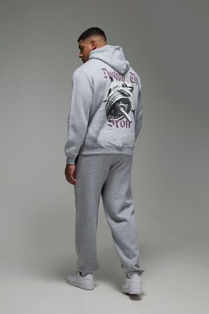 Man Active Destroy The Iron Oversized Hoodie