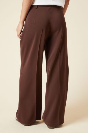 Petite Paperbag Belted Wide Leg Trouser