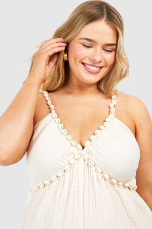 Plus Shell Detail Playsuit