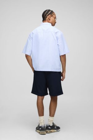 Baggy Fit Pleated Front Shorts