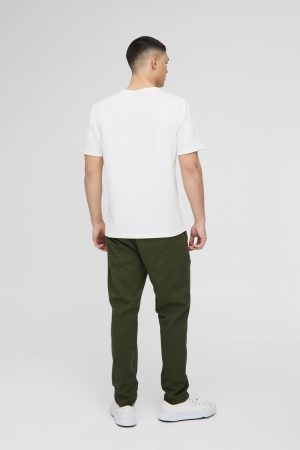 Fixed Waist Straight Chino Trousers