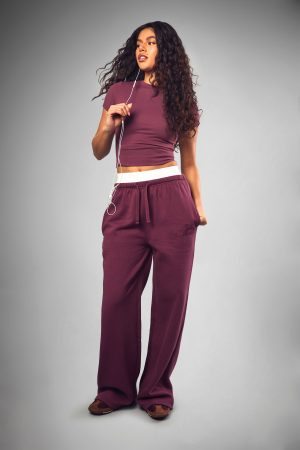 DSGN Studio Contrast Script Straight Leg Joggers