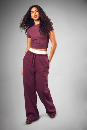 DSGN Studio Contrast Script Straight Leg Joggers