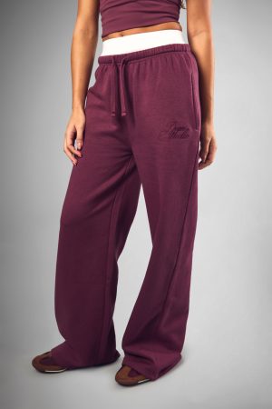 DSGN Studio Contrast Script Straight Leg Joggers