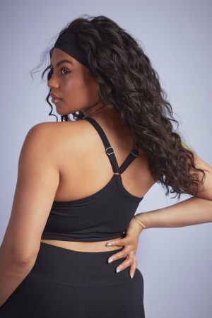 Boohoo Basics Plus Seamless Rib Longline Sports Bra