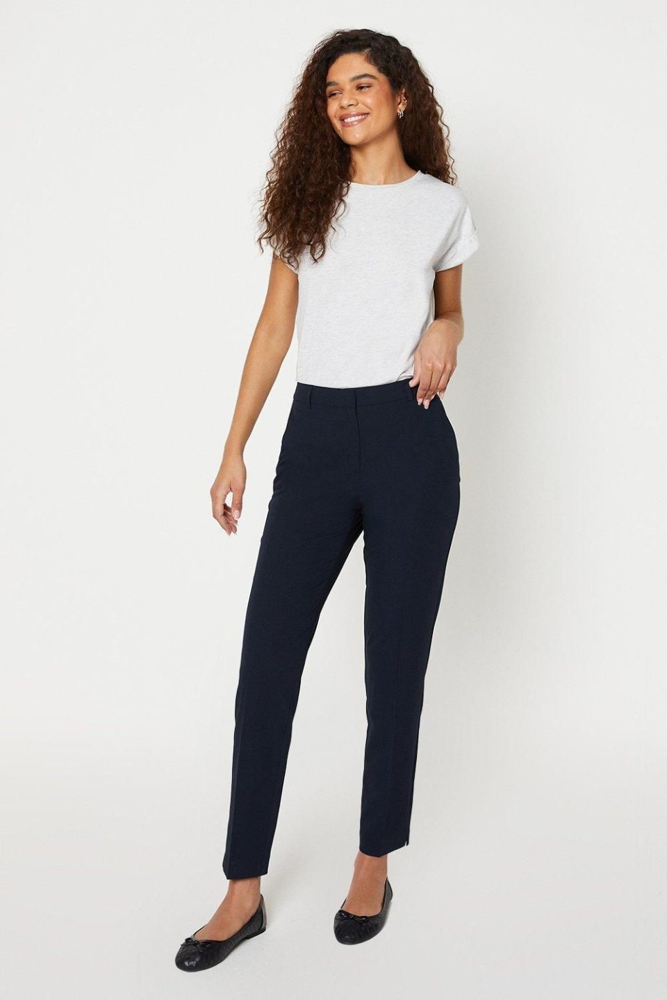 Tall Navy Ankle Grazer Trouser