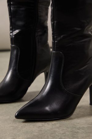 Wide Fit Holland Pointed High Stiletto Heel Knee Boots