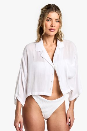 Beachwear Essentials Cropped Shirt