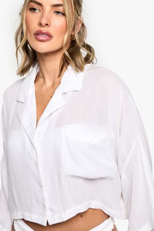 Beachwear Essentials Cropped Shirt