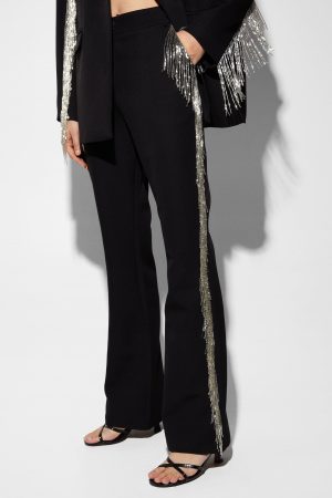 Premium Beaded Fringe Flare Pants