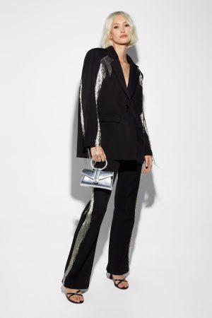 Premium Beaded Fringe Flare Pants