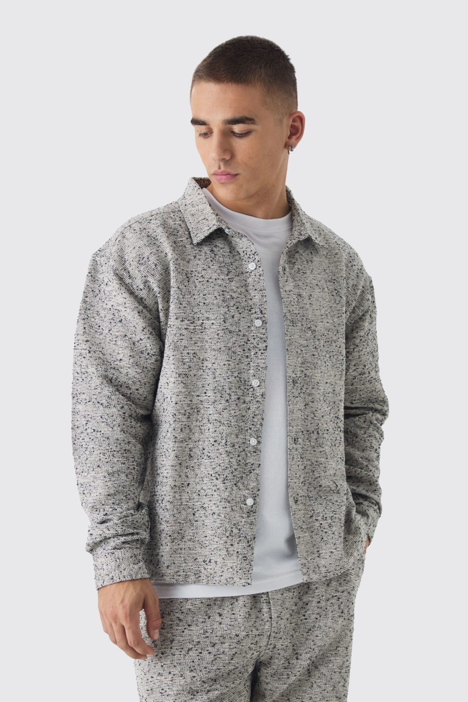 Boucle Textured Overshirt