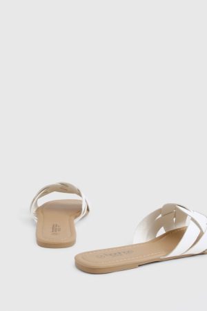 Wide Fit Woven Strap Sliders