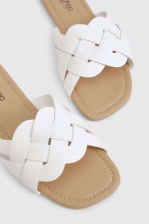 Wide Fit Woven Strap Sliders