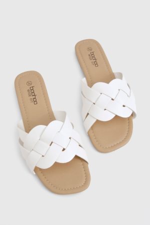 Wide Fit Woven Strap Sliders