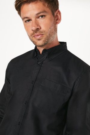 Long Sleeve Chest Pocket Oxford Shirt