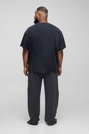 Plus Oversized Washed Pocket T-Shirt