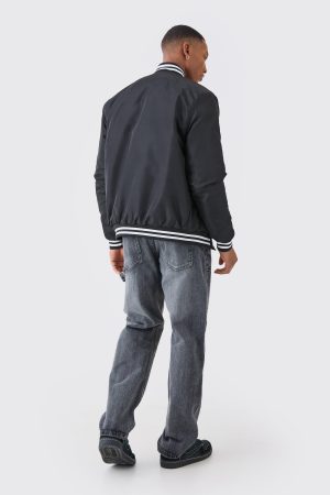 Nylon Varsity Jacket With Badges