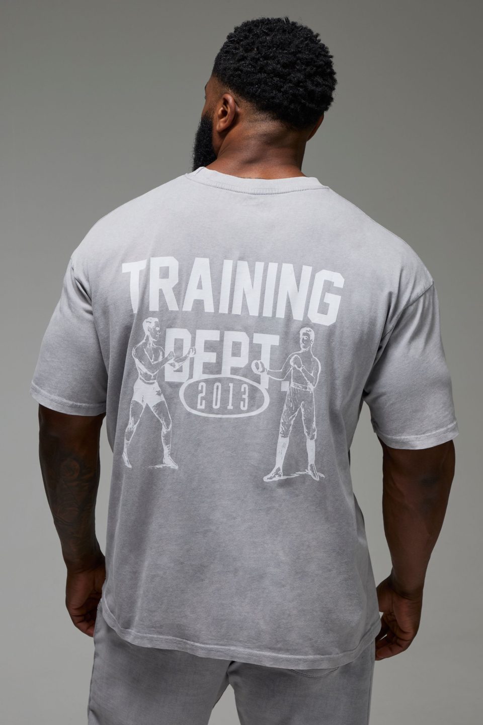 Man Active Training Dept Oversized Washed T-shirt