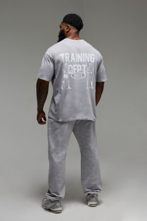 Man Active Training Dept Oversized Washed T-shirt