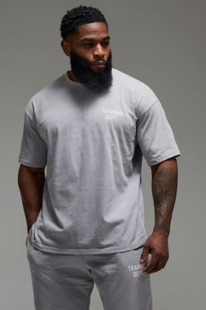 Man Active Training Dept Oversized Washed T-shirt