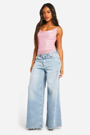 Hotfix Diamante Strappy Back Top