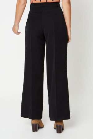 Petite High Waist Wide Leg Tailored Trouser