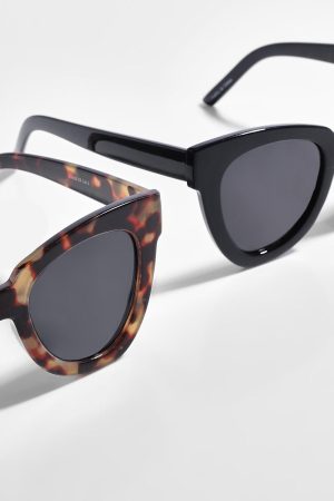 Chunky Oversized Frame Sunglasses 2 Pack