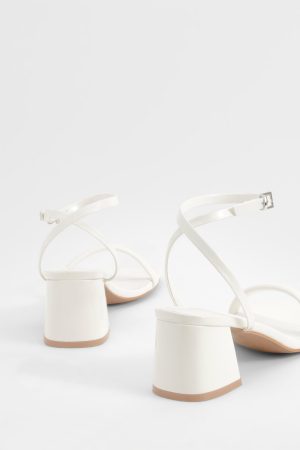 Square Toe Block Heel Two Part Heels
