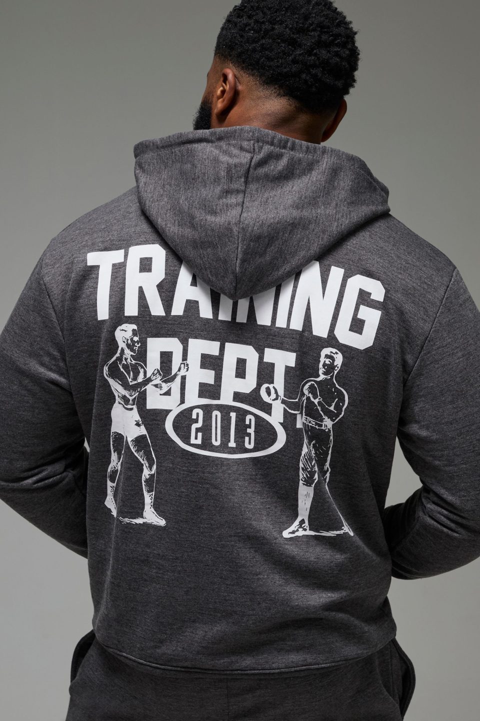 Man Active Training Dept Oversized Zip Through Hoodie